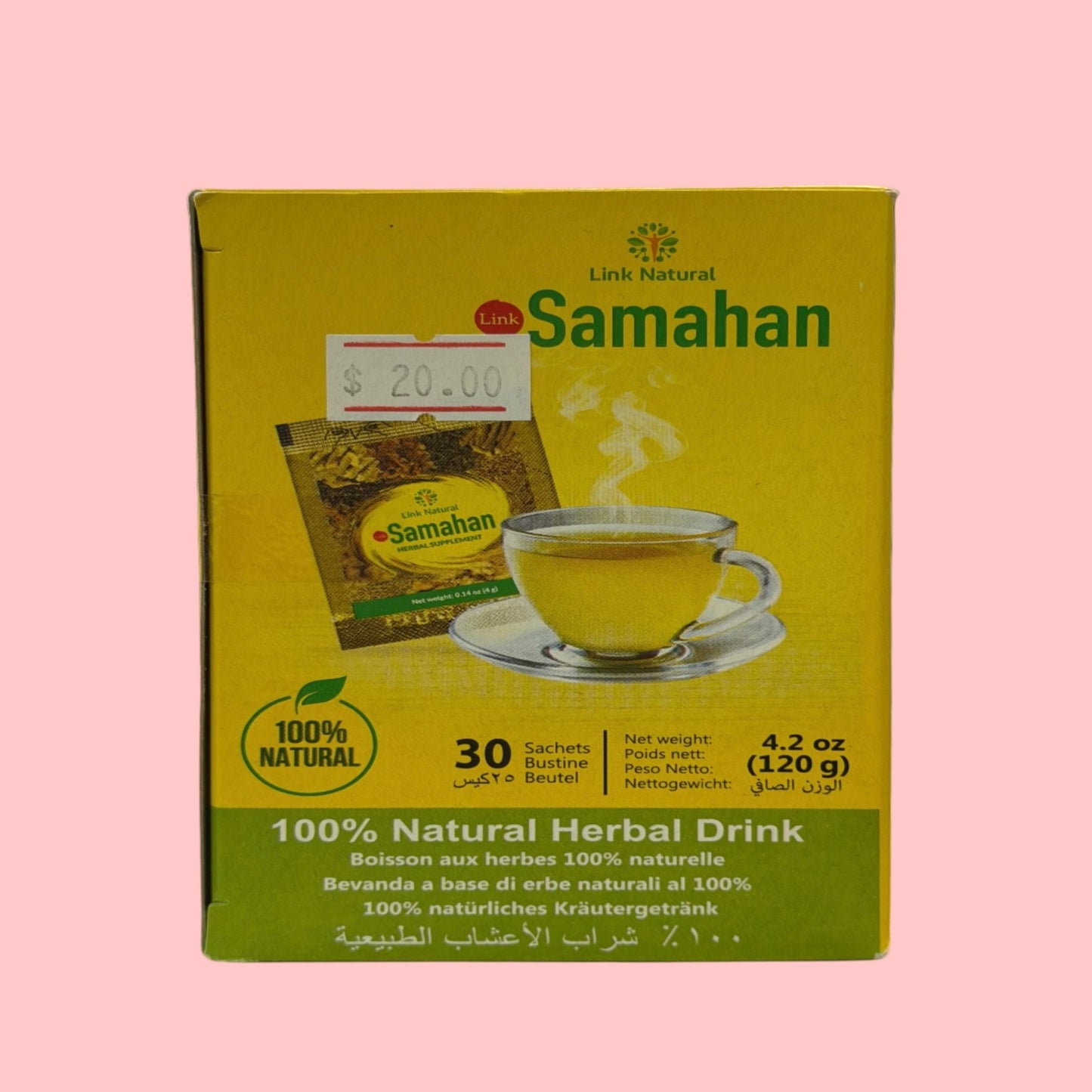 SAMAHAN Ayurvedic Herbal Tea Packets - Sri Lankan Ceylon Blend with 14 Natural Herbs (30 sachets)