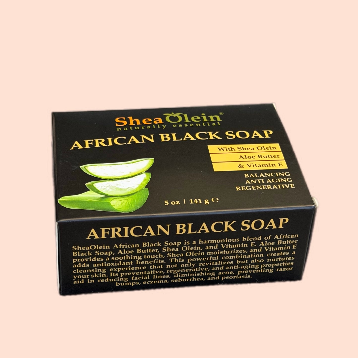 AFRICAN BLACK SOAP With Shea Olein Aloe Butter & Vitamin E