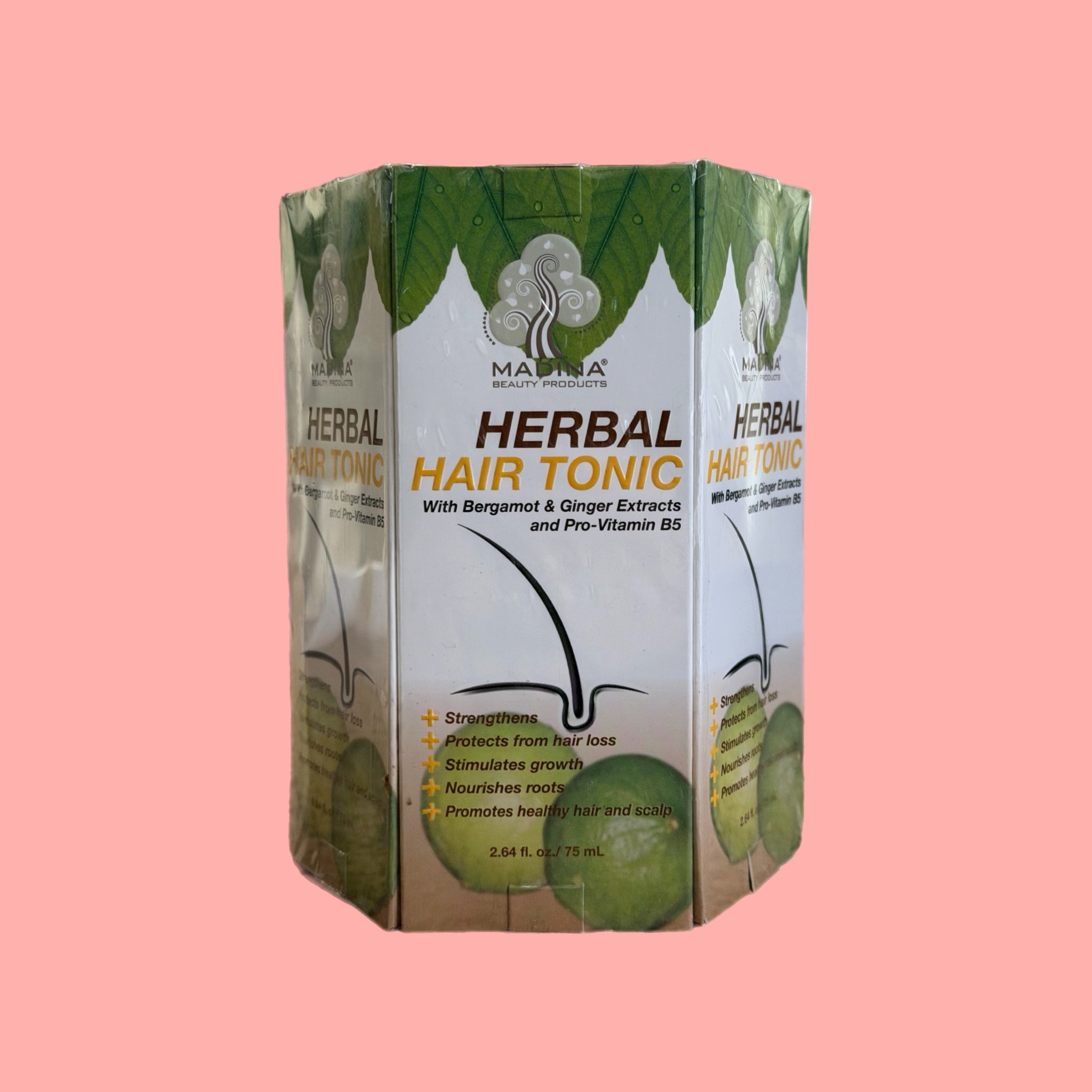 Herbal Hair Tonic With Bergamot & Ginger Extracts + Pro-Vitamin B5 ...