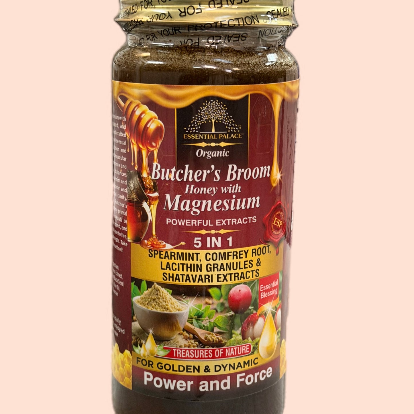 Butcher's Broom Honey with Magnesium - 5 in 1