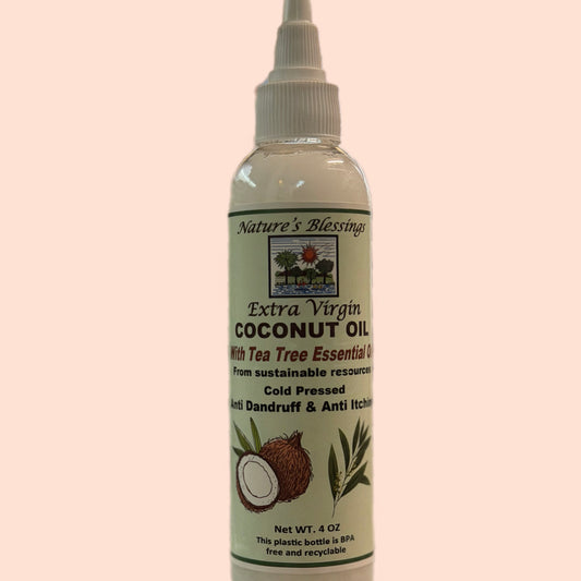Coconut Oil With Tea Tree Essential Oil - 4 oz