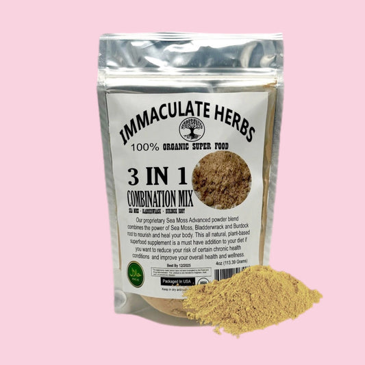 3-in-1 Powder (Sea Moss, Bladderwrack & Burdock Root) 4 oz