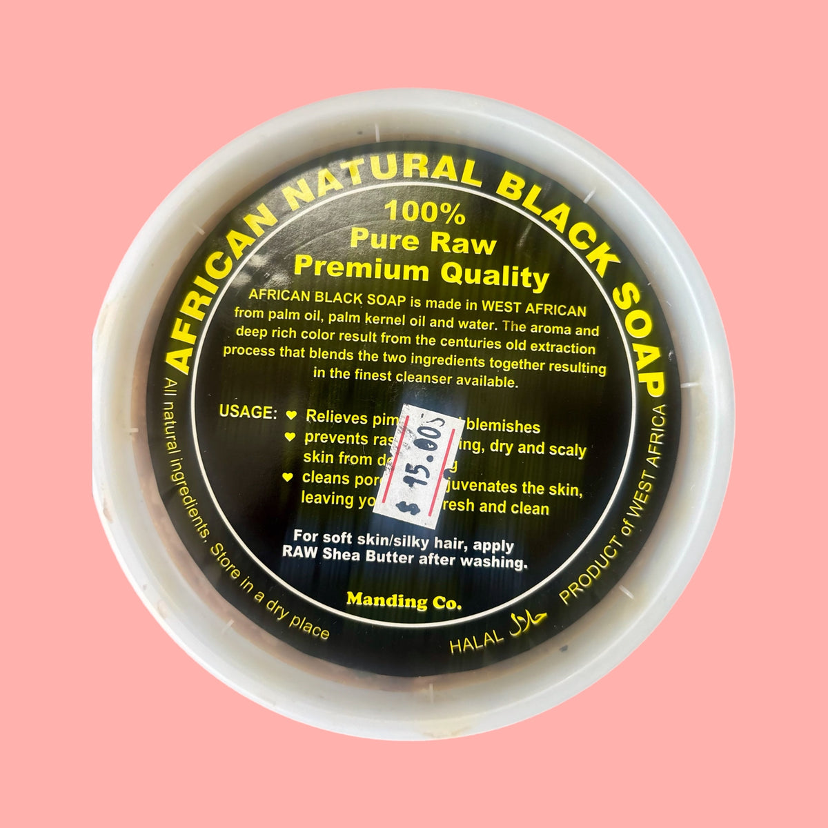 African Natural Black Soap 100% Pure Premium Quality